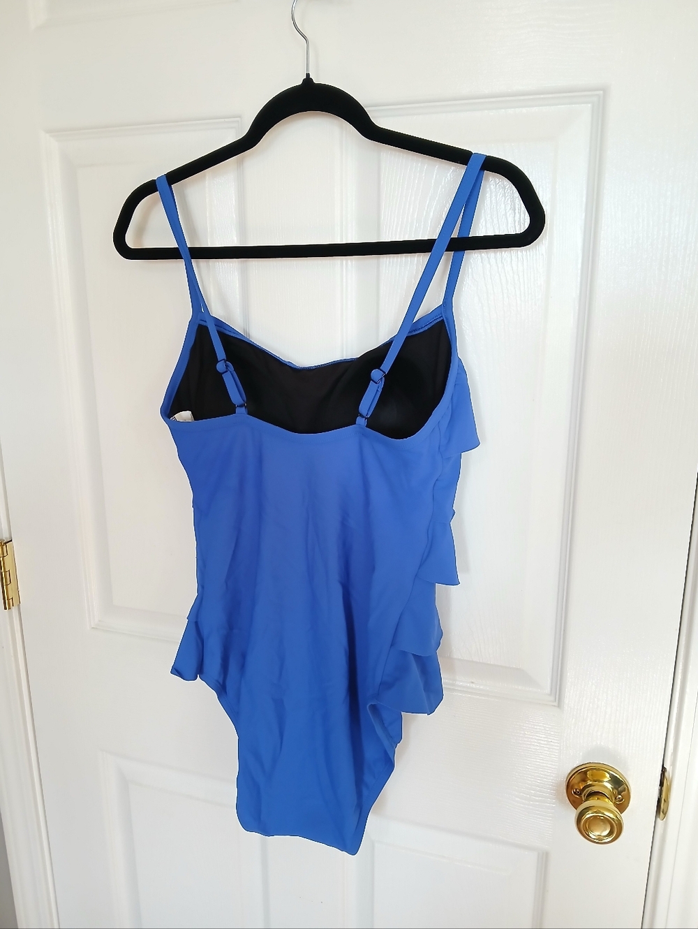 Womans Aqua Green  Blue Ruffle One-Piece Swimsuit NWOT Pool Beach Cruise Resort - Picture 6 of 7